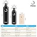 Fnova Insulated Stainless Steel Water Bottle with 2 Caps, Double Walled Vacuum Flask, Standard Mouth, BPA-Free, Cold 24 Hrs / Hot 12 Hrs