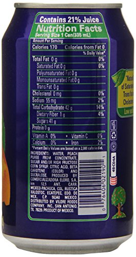 JUMEX PEACH JUICE NECTAR – PEACH NECTAR MADE WITH FRESH FRUIT PUREE – FRUIT JUICE CONCENTRATE FOR SMOOTHIE MIX, COCKTAIL MIXERS & KIDS DRINKS & BEVERAGES – 11.3OZ, 1 PACK CANNED DRINK