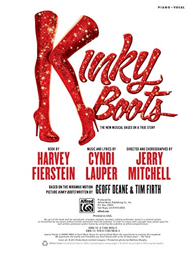Lauper cyndi kinky boots broadway musical vocal selections pvg book: Piano/Vocal/Guitar - Image 4