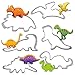 Shxstore Mini Dinosaur Cookie Cutter Set Stainless Steel Jurassic Dino Shaped Cookie Candy Food Molds, 6 Counts