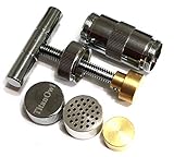 T Press Tool 3.5 Inches Engineered Brass Cylinder Heavy Duty Metal T Shape, Spice, Tincture Extractor Crusher Silver Color