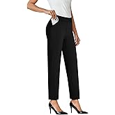 COPYLEAF Ankle Dress Pants Women High Waisted Work Travel Pants with Pockets Stretchy Business Casual Slacks