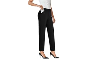 COPYLEAF Ankle Dress Pants Women High Waisted Work Travel Pants with Pockets Stretchy Business Casual Slacks