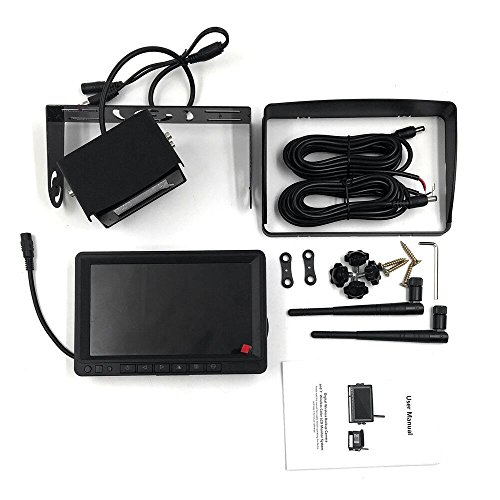 Digital Wireless Backup Camera System Kit HD Waterproof Strong Anti-interference 7 inch LCD With Night Vision Rear View Reversing Security Monitor Set For Truck/Trailer/Van/Bus/RV (7 inch) - Thumbnail 7