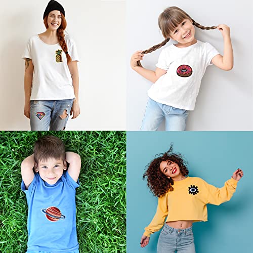 GYGYL 5pcs Rose Skull Embroidered Patches, DIY Sew Applique Repair Patch, Sew On/Iron On Patch for Jackets, Jeans, Pants,Backpacks, Clothes