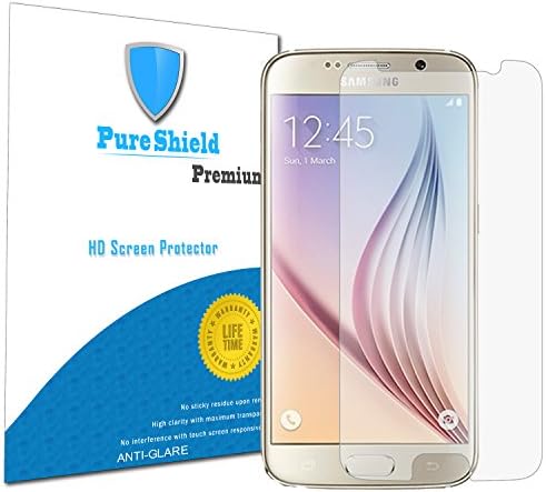 Pure Shield Samsung Galaxy S6, High Defintion Anti-Glare Screen Protectors Guard Film-- Maximum Clarity and Touchscreen Accuracy [3-Pack] Lifetime Warranty (Galaxy S6, Anti-Glare)