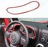 Opar Red Instrument Board Cover Trim for 2011 - 2018 Jeep JK Wrangler & Unlimited & Compass & Patriot