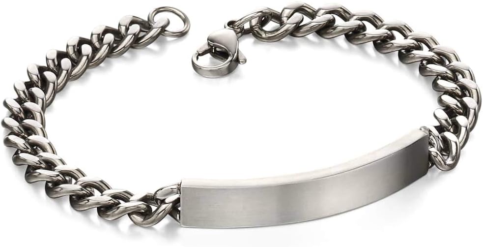 Men Silver Chain Bracelet of Length 22.5cm B4987