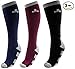 3 Pairs Men & Women Compression Performance Socks for Athletic , Sports, Running, Nurses, Shin Splints, Flight Travel, Pregnancy, Circulation, and Recovery