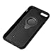 iPhone 7 case with Built in Magnetic Ring Holder Anti-Scratch Ring Grip Kickstand Perfect Fit Shock Absorption 360 Degree Rotating bumper Sturdy and durable Easy to put on (Black)