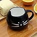 Teagas Lovely Cute design Morning Cat Mug,Glossy Black 350ml