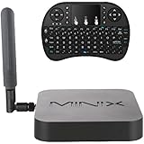 Minix Z83-4 Fanless Mini PC Desktop Computer Windows 10 Intel CherryTrail X5-Z8300 Bluetooth 4.2 64bit 4GB DDR3L Ram 32GB Rom eMMC 5.0 802.11AC Wifi Gigabit Ethernet With I8 Wireless Keyboard