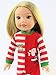 American Fashion World Santa’s Little Helper Onesie for 14-Inch Dolls | Premium Quality & Trendy Design | Dolls Clothes | Outfit Fashions for Dolls for Popular Brands