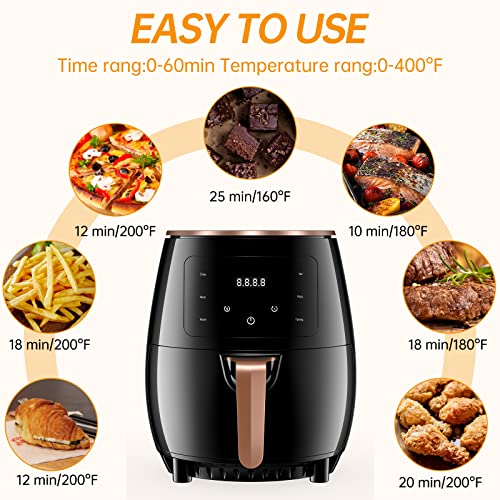 HOUCAE Air Fryer, 4.8 Quart (4.5 Liters) Electric Hot Air Fryers for