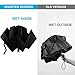 Upside Down Reversible Umbrella - Automatic Open and Close - with Waterproof Canopy & Inverted Ribs that Folds Backwards - Nice Size for Travel