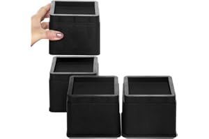 Kyrieval Bed Risers 3 Inch Adjustable Heavy Duty Furniture Risers for Sofa Couch Chair Table Stackable 3 or 6 Inch Height or Storage(4pcs)