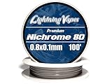 Genuine Lightning Vapes 0.8x.01mm Flat Ribbon Nichrome 80 Wire 100'