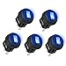 Linkstyle Car Truck RV Rocker Round Toggle LED Switch On-Off Control, 5PCS Waterproof Blue LED On/Off Boat Marine Rocker Switch 12V 20 Amp 3 Pins