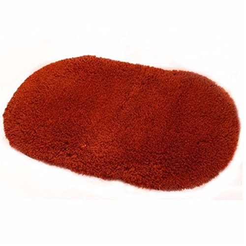 Hunputa Oval Non Skid Memory Foam Kitchen rugs and Mats for Hardwood Floors (Coffee)