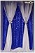ShinyBeauty Sequin Curtains 2 Panels 2FTx8FT Royal Blue Glitter Backdrop Royal Blue Sequin Photo Backdrop Backdrop Curtains M1120