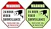 WISLIFE 24 Hour Video Surveillance Sign - This Area Under Video Surveillance Sign, ONE Piece, Glow in The Dark No Trespassing Video Surveillance Sign, 12