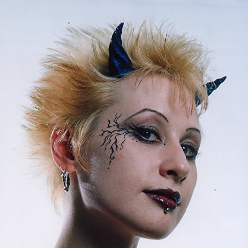 image for Pan's Devil Horns Gypsy Star V1 Blue Glitter Devil Horns w/ adjustable