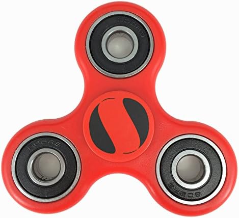 Fidget Spinner Toy P Core Sports By EcoGreen Storage - Helps Increase Focus and Relieves Anxiety and Stress. Use at home, School, Office or on the go. For Kids and Adults (Red)