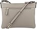B BRENTANO Vegan Multi-Zipper Crossbody Handbag Purse with Tassel Accents (Gray(N))