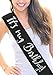 Quality Birthday Party Supplies - Premium GRADE SATIN & Real CRYSTAL Rhinestone Its My Birthday Satin Sash - Party Decorations Black Sash(ItsMyBday RS) BLK