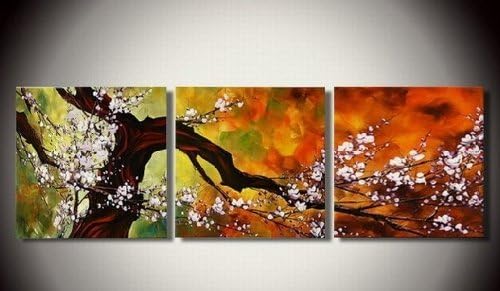 Santin Art - 3 Piece Canvas Art Modern Art 100% Hand Painted Oil Painting on Canvas Wall Art Deco Home Decoration