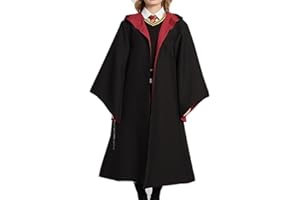 MLTAO Magician Robe Cloak Wizarding World Costume Halloween Wizard Witches Cosplay Hooded Cape Teens Costumes Magic Outfit