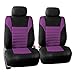 FH Group Automotive Car Seat Covers Full Set Premium 3D Air Mesh Purple and Black Seat Covers, Airbag Compatible and Split Bench Cover Universal Fit Interior Accessories for Cars Trucks and SUVs