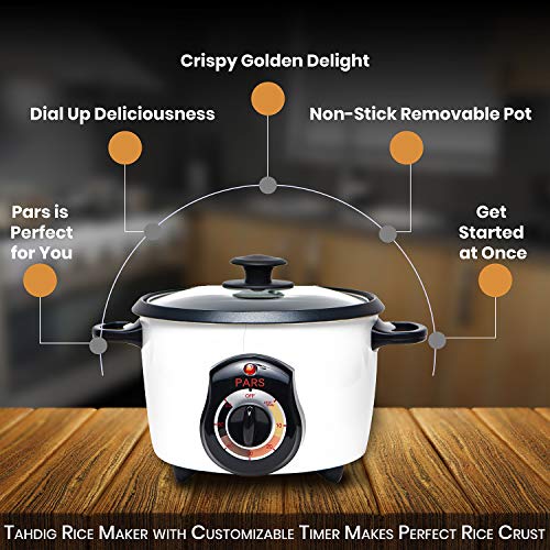 Pars Automatic Persian Rice Cooker Tahdig Rice Maker Perfect Rice Crust, 5 Cup Pricepulse