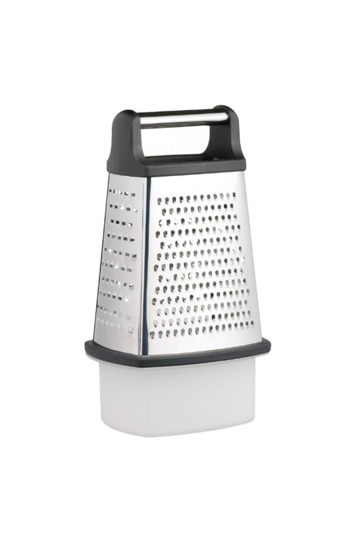 MasterClass Stainless Steel Box Grater with Container, 23 cm (9 Inch),Black