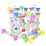Assorted Tooth Hourglass Toothbrushing Timer- 72 pieces of 2-minute Sand Timekeeper for Kids- Best for Dental Cleaning Kit, Office Giveaways- Proper Toothbrush Trainer at Home or School