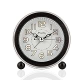 DreamSky Silent Alarm Clock With Snooze And Backlight, Loud Alarms ,Simple To Set Battery Operated Clocks