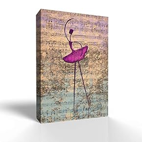 Canvas Wall Art Elegant Dancer Pictures Home Wall Decorations for Bedroom Living Room Paintings Canvas Prints Framed - 12x18 inches