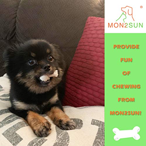 MON2SUN Dog Rawhide Knot Bones Small Rawhide Bones Mini Dog Chew Bones Natural 2.5 Inch 100