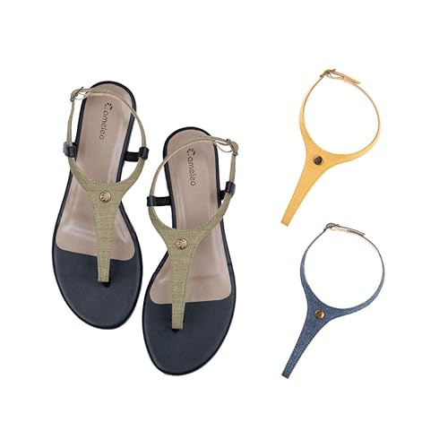 olive green flat sandals