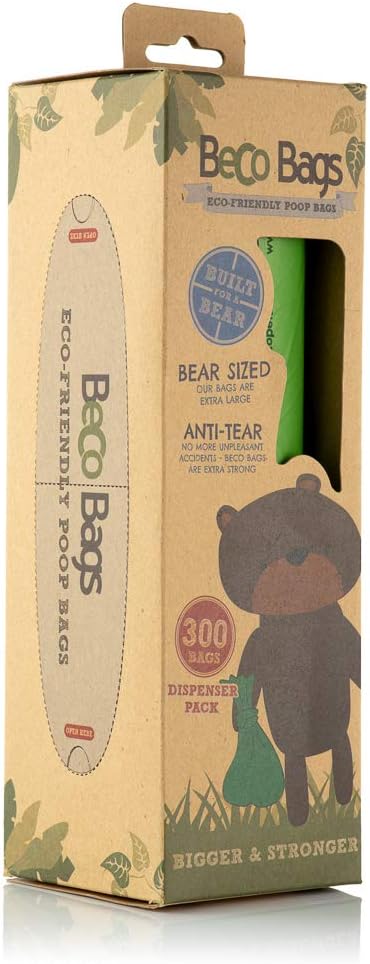 Beco Dog Poop Bags - Strong & Large - 300 Bags (XL Roll) Tissue Box Dispenser, Unscented, for Dog Waste, Multi, 1 count (Pack of 300) - Image 4