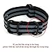 CIVO Heavy Duty G10 Zulu Military Watch Bands Premium Ballistic Nylon Watch Strap 5 White Rings with Stainless Steel Buckle 20mm 22mm 24mm … (Smoke Grey, 24mm)