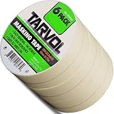 Masking Tape (Huge Pack of 6) Each Roll is ¾" x 33 Yards - Approved for Interior or Exterior Use - Easy to Write On - Perfect for All Paint Projects - Industrial or Household Use