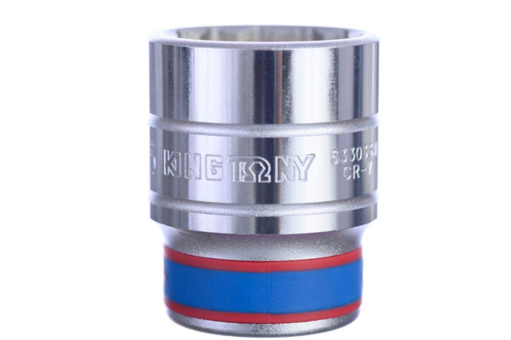 KING TONY 633023M Socket 3/4" Bi-Hexagonal 23mm for DIYers & Professionals, Ideal for Repair and Installation tasks, 23mm
