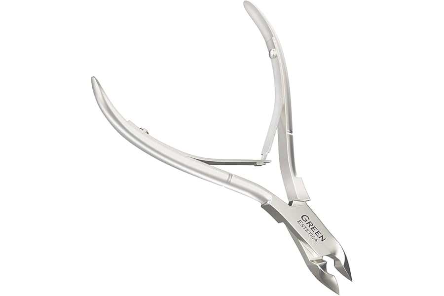 Professional Cuticle Trimmer Nail Cuticle Cutter Stainless Steel Cuticle Nippers with Sharp Blades of Cuticle Remover Clippers Manicure Tools Double Spring for Nail Care Pedicure Nail Tools (Silver)