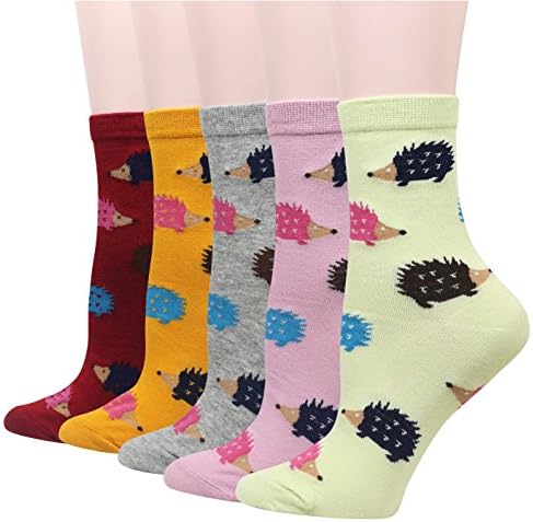 Wish Island Women's 5 Packs Fun Crazy Hallowmas Halloween Cotton Crew Socks