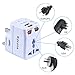 Travel Adapter,Rdxone Universal Plug Adapter with 2 USB for Europe, Italy, Ireland, UK, AU, Asia, Over 150 Countries -with Spare Fuse
