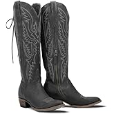 MissHeel Over the Knee Cowboy Boots for Women Adjustable Thigh High Cowgirl Boots