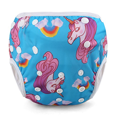 Martofbaby Baby Swim Diaper Reusable Adjustable Swimwear for Newborn Infant 2 Pack - Thumbnail 2