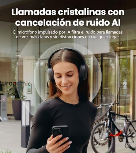W820NB Plus Gen 2 Auriculares inalámbricos con cancelación de Ruido sobre el oído, -49 dB ANC, Audio de Alta resolución LDAC, Tiempo de reproducción 88H, Sonido Espacial - Gris Oscuro
