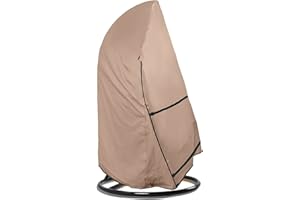 ULTCOVER Patio Hanging Egg Chair Cover - Waterproof Outdoor Single Seat Swing Egg Chair with Stand Cover 45W x 33D x 68H inches